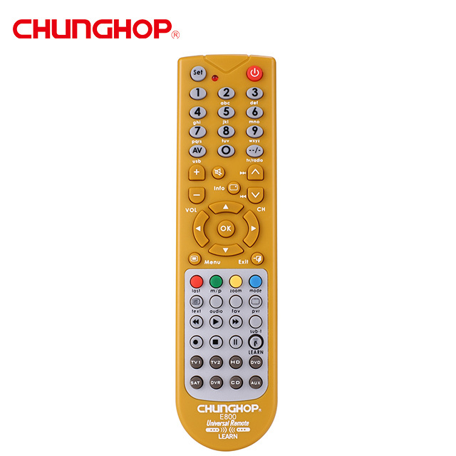 8 in 1 Remote Chunghop E800 Replacement Universal Remote Control Infrared Controller for TV DVD SAT