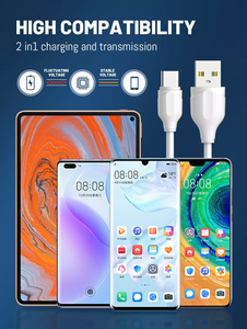 Câble de charge rapide Micro USB Type-C PD 2.1A à prix excellents, blindage tressé, 1 mètre, matériau PVC, pour iPhone, appareil photo/écouteurs - Product Image 6