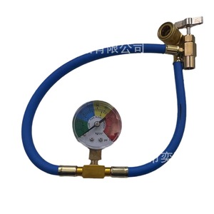 1234yf Refrigerant Charging Tool 1/2 Acme Pressure Gauge For <b>Car</b> Air Conditioning <b>Repair</b> With Adapters - Product Image 3