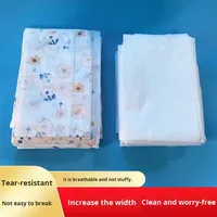 Ensemble de literie jetable portable 4 pièces pour hôtel, motif uni, non tissé, 1 drap, 1 housse de couette, 2 taies d'oreiller, utilisation en voyage, hôpital
