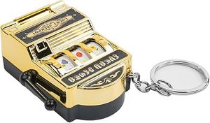 Llavero de máquina tragamonedas de Vegas, miniatura de plástico <span class=keywords><strong>con</strong></span> ruedas funcionales, regalo divertido y novedoso para recuerdos de fiesta o coleccionistas - Product Image 3