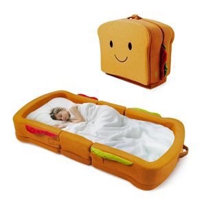 Cama de Viaje para Niños Pequeños TenderPlayful OEM/ODM, Estilo Sándwich, Plegable, de Espuma Suave, Cuna Portátil con Barandilla de Seguridad para el Hogar - Product Image 1