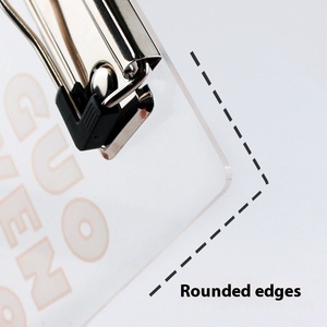 Rõ ràng bảng <span class=keywords><strong>Acrylic</strong></span> kẹp PMMA bàn tấm <span class=keywords><strong>Acrylic</strong></span> chủ với bảng nhựa clip cho tổ chức tài liệu - Product Image 1