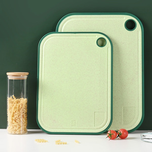 Ensemble de planches à découper en paille de blé verte, rectangulaires, antidérapantes, pour la cuisine, petites et grandes tailles, pour la viande et les aliments pour bébés - Product Image 1