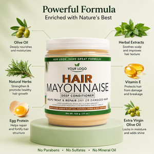 Mascarilla Capilar Reparadora Profunda con Proteína de Huevo y Aceite de Oliva para Cabello Seco y Dañado, 426g, Venta al Por Mayor - Product Image 3