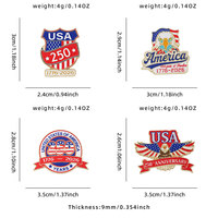 Pins de Esmalte Personalizados OEM/ODM de Fábrica, Insignia Conmemorativa del 250 Aniversario, Broche de la Fuerza del Águila del Día de la Independencia, Pin para Sombreros, Etiquetas y Pines