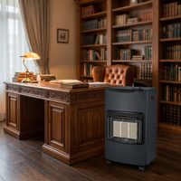 Chauffage au gaz infrarouge portable LUOI sur roues en céramique avec protection contre la surchauffe et la basculation pour usage industriel et VR, 250-499 pieds carrés