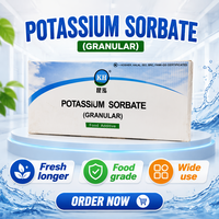 Matière première cosmétique Sorbate de potassium granulaire et en poudre Deux formes disponibles pour différentes applications Marque RIXU Pureté 99%