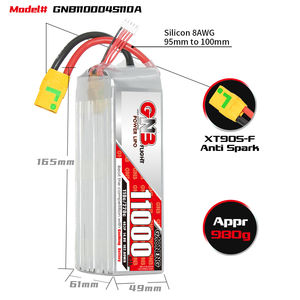 GAONENG GNB 11AH 11000mah 4S 14.8V 110C 220C XT90 مكافحة سبارك RC يبو بطارية ل سيارة قارب الطائرة بدون طيار RC الهوايات - Product Image 3