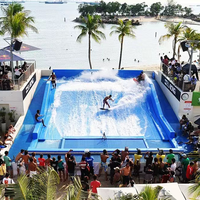 Simulateur de surf FlowRider commercial, machine à vagues de surf professionnelle pour parc aquatique, pour parc d'attractions