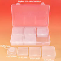 WEISHENG Ensemble de boîtes de rangement en plastique pour vis, bijoux, accessoires, gemmes, avec compartiments pour artisanat et perles