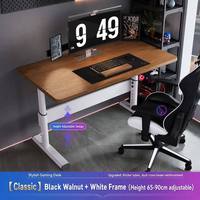 Bureau de jeu électrique réglable en hauteur, avec cadre en acier robuste, plateau large, poste de travail stable pour ordinateur de jeu, idéal pour la maison