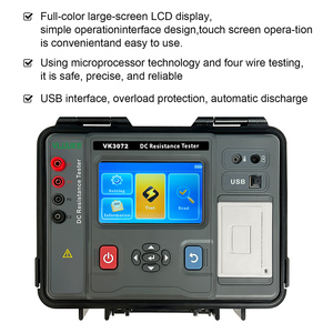 VLUUKE VK3072 Testador Eletrônico de Resistência <span class=keywords><strong>DC</strong></span> Medidor de Enrolamento de Transformadores Alta Precisão Proteção IP67 Precisão de 0,2 10W 2 Anos de Garantia - Product Image 3