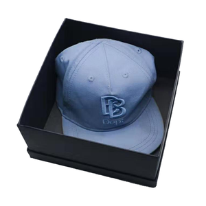 Custom logo printing cardboard black baseball cap packaging boxes large big fedora hat box