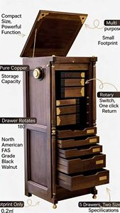 Armoire de rangement multifonctionnelle en bois massif, meuble de bureau, armoire de rangement pour bureau, armoire spécifique pour le dentaire - Product Image 4