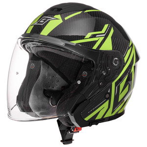 Befast Casco Heron carbono doble visera amarillo XS - Product Image 1