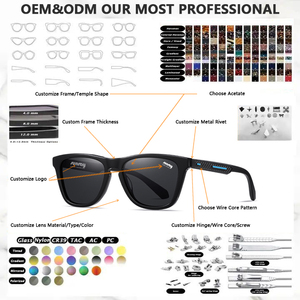 <span class=keywords><strong>Lunettes</strong></span> de soleil de marque pour femmes, LOGO personnalisé de haute qualité, verres TAC originaux, monture carrée, <span class=keywords><strong>lunettes</strong></span> de soleil en acétate tendance - Product Image 4