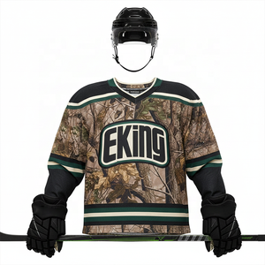 Custom <strong>Hockey</strong> <strong>Jerseys</strong> Logo Embroidery Train Sublimation Camouflage Retro <strong>Hockey</strong> <strong>Jersey</strong> - Product Image 1