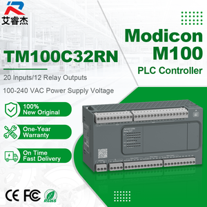 Module PLC TM100C32RN 100% original neuf, série Modicon M100, contrôleur logique programmable, sortie relais 20I/12O, 220VAC, en stock - Product Image 1