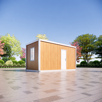 Maison modulaire préfabriquée moderne en bois grainé, maison portable en kit pour bureau de jardin, chambre d'amis et hébergement temporaire