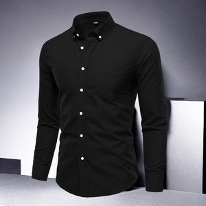 Nouvelle <span class=keywords><strong>chemise</strong></span> <span class=keywords><strong>homme</strong></span> printemps 2025 en tissu Oxford 100 % coton, manches longues, lavée, absorbante et respirante, haut de gamme, élégante et rafraîchissante - Product Image 2
