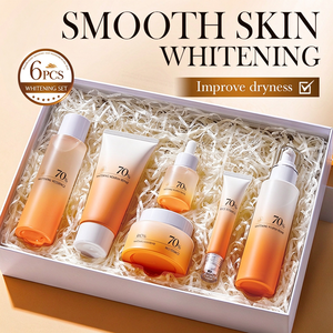 6 Piece Rice Facial Care Set Niacinamide Hyaluronic Acid Hydrating Skin Radiance <b>Private</b> <b>Label</b> Face Skin Kit - Product Image 1