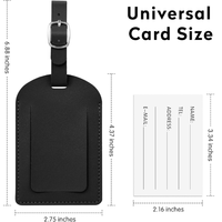 Etiquette de sac à bagages en cuir PU personnalisée Protection de la vie privée Etiquettes de nom de voyage Etiquette de sac à dos Etiquette de valise pour femmes et hommes