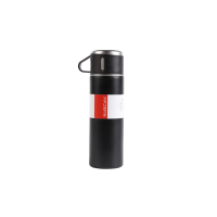 Precio de Fábrica, Logotipo Personalizado, Set de Botella de Acero Inoxidable de Doble Pared de 500ml, Tapa 3 en 1 Intercambiable, Caja de Regalo, 12-24 Horas de Negociación