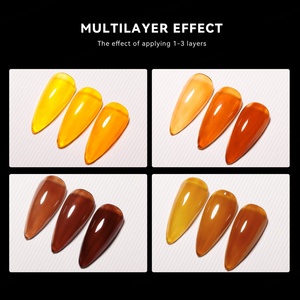 JTING Pigment de résine naturelle Effets multicouches 4 couleurs Couleurs Ambre Aurore Vernis à ongles en gel OEM Personnalisé Unique Pots de 5g - Product Image 5