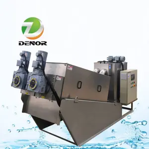 Energy Saving Tannery Waste Water Treatment Plant Multi Disk Type Sewage Sludge Dewatering Screw Press