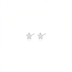 Boucles d'oreilles Amy Amy Star en argent 925, minimalistes, pour un usage quotidien, bijoux pour femmes - Product Image 1