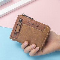 Dompet Pria Vintage PU Mewah Multi-Kantong dengan Resleting, Tempat Kartu Kredit, RFID Blocking, dan Slot Kartu untuk Pria