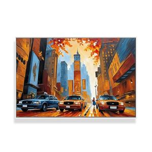 سعر الجملة ديكور المنزل المشهد سميكة محكم اليدوية سكين اللوحة الزيتية - Product Image 1