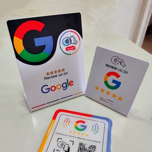 Soporte de Mesa NFC Personalizado para Redes Sociales, Aplicaciones de Pago y Reseñas, Soporte de Exhibición para Negocios, Reseñas de 5 <span class=keywords><strong>Estrellas</strong></span> y Reseñas por Toque - Product Image 2