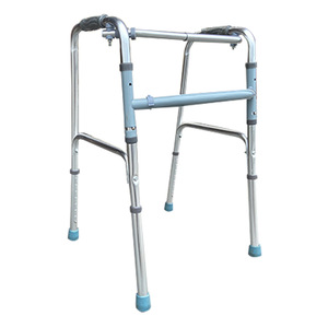 Andador de acero inoxidable, bastón ajustable en altura, ayuda para caminar, andador de rehabilitación para personas mayores, andador con ruedas y asiento - Product Image 1