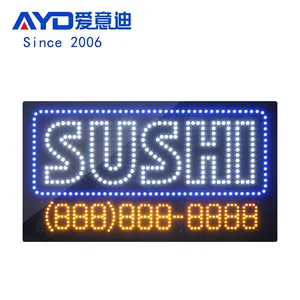 Led SUSHI 상점 표시 음식 레스토랑에 대한 Led 애니메이션 디스플레이 17*31 인치 높은 밝은 전화 번호 보드