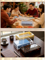 Boîte de rangement pour Mahjong, plusieurs couleurs au choix, tuiles de Mahjong américaines, motif coquille, acrylique transparent, anti-humidité et anti-poussière, haute qualité