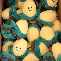 Fabrieksgemaakte creatieve cartoon knuffel grappige fruit en groente pluche sleutelhanger ecologisch polyester