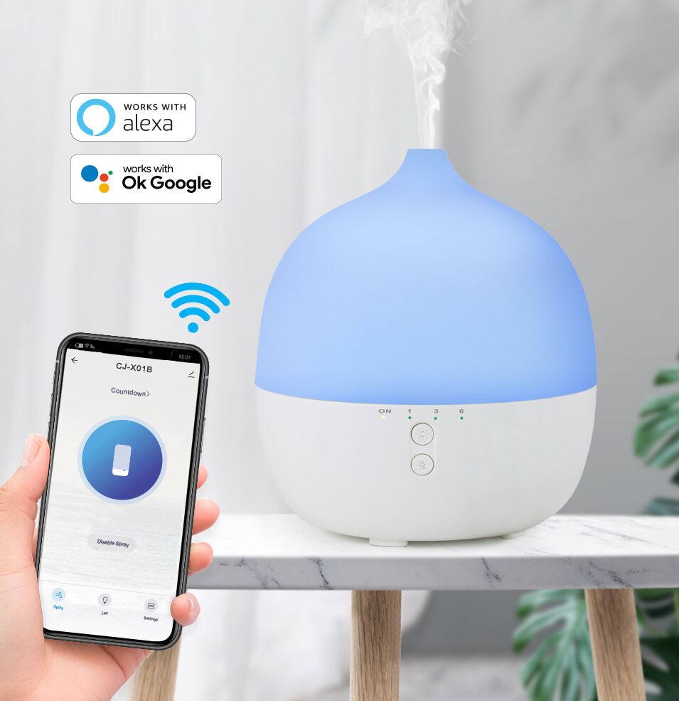 RSH TUYA Electric Smart Scent Diffuser Machine  Essential Oil Diffuser Ultrasonic Humidifier Fresh Air Cool Mist Humidifier