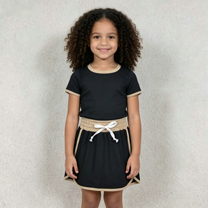 ชุดกระโปรงกางเกงขาสั้นผ้าฝ้ายสีชมพูสำหรับเด็กผู้หญิง เสื้อผ้าเด็กผู้หญิง ขายส่งสินค้าใหม่มาแรง คุณภาพสูง - Product Image 2