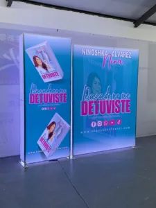 Affichage pop-up rétroéclairé Toile de fond illuminée pour la visibilité de la marque