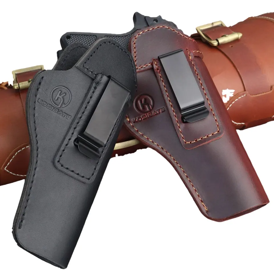 Benutzer definiertes Modell Tactical IWB Gun Holster Langlebiges, verdecktes Leder