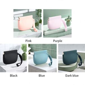 Portable Mini Silicone <b>Spring</b> <b>Clip</b> Storage Bag Automatic Closing Key Headphone Lipstick Business Gifts Embossed Printed Graphics - Product Image 5