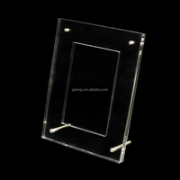Cadre photo magnétique en acrylique transparent poli, avec aimant puissant amovible pour insertion de photos, idéal pour la décoration intérieure et les souvenirs