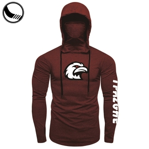Sweat à capuche noir Anime avec logo personnalisé et <span class=keywords><strong>cache</strong></span>-<span class=keywords><strong>cou</strong></span> pour garçon - Product Image 3