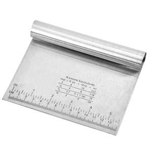 Thép không gỉ DIY Baking trang trí Công cụ Pastry scraper fondant thìa xẻng cạnh bột cắt với quy mô vật liệu kim loại - Product Image 1