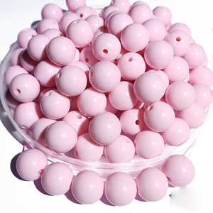 Color de galvanoplastia acrílica, accesorios de cadena para teléfono móvil DIY, pulsera de cuerda, joyería, Material redondo, cuentas sueltas - Product Image 4