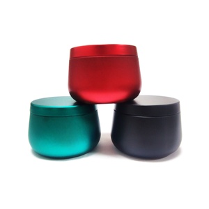 Boîtes à bougies en fer blanc écologiques en gros, avec logo personnalisé, 4oz 8oz 12oz, mini pots à bougies métalliques avec couvercle - Product Image 1