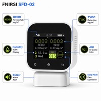 Moniteurs de qualité de l'air intérieur NIRSI SFD-02, HCHO Formaldehyde, TVOC, humidité et AQI en temps réel, écran tactile couleur 2,4 pouces
