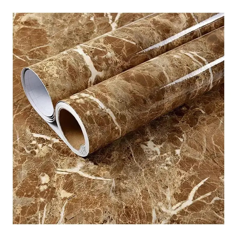 Papel tapiz autoadhesivo de PVC para decoración del hogar, ladrillo, mármol, flor, Damasco, geométrico, color sólido
